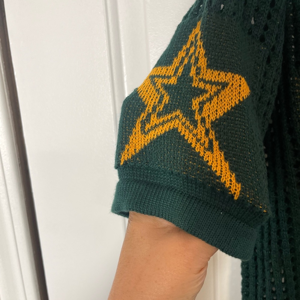 ROMWE Green Mesh Top - Picture 4 of 6